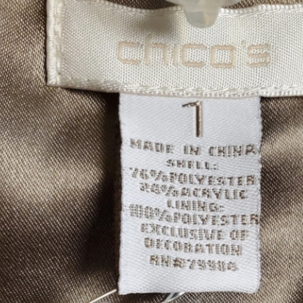 NWT CHICO'S DAPHINE TRAVEL JACKET BLAZER  SIZE 1 - Picture 2 of 6